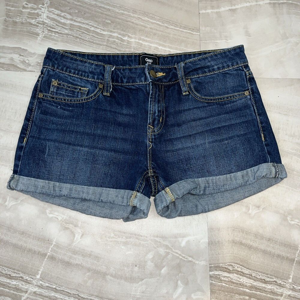 Gap Woman’s Shorts Size 2 Dark Denim Rolled Hem